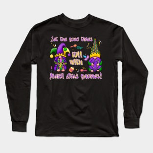 Mardi Gras Gnomes Long Sleeve T-Shirt